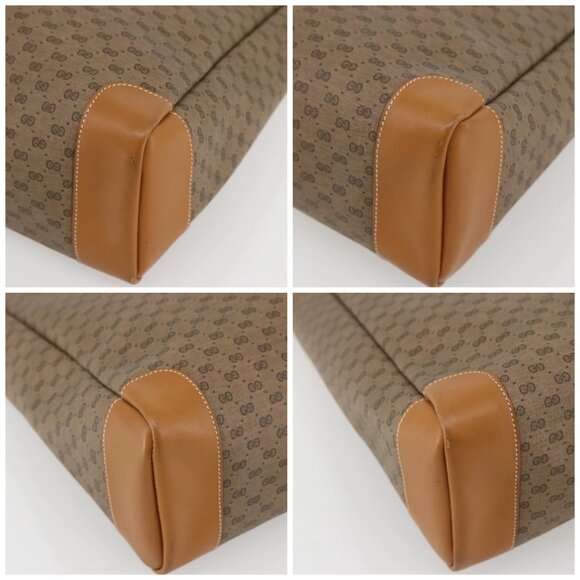 GUCCI Micro GG Supreme Tote Bag PVC Beige Gold - Picture 16 of 16
